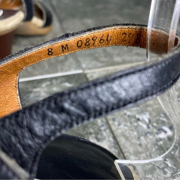 Vintage 70s Peep Toe Heel Sandals - Picture 6 of 7